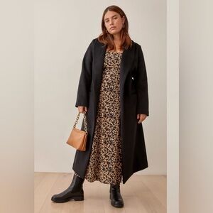 REFORMATION BLACK Greenwich coat